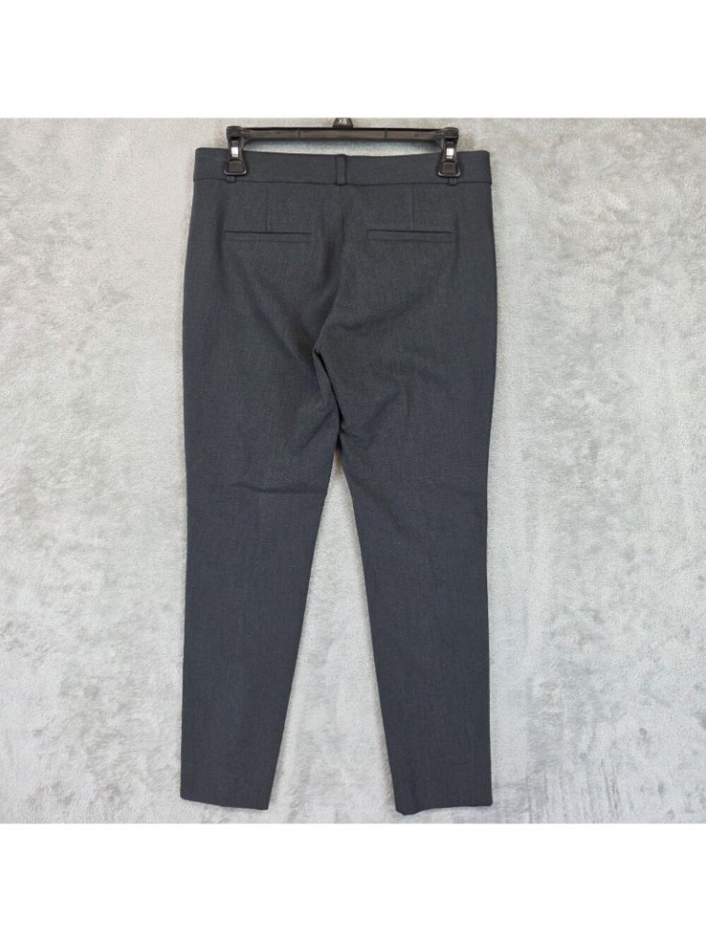 Banana Republic Sloan Dress Pants Womens 2 Gray Twill Slim Ankle Stretch Stripe - Picture 2 of 13